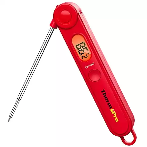 ThermoPro TP03 Digital Meat Thermometer for Cooking Kitchen Food Candy Instant Read LCD Thermometer with Backlight and Magnet for Oil Deep Fry BBQ Grill Smoker Thermometer