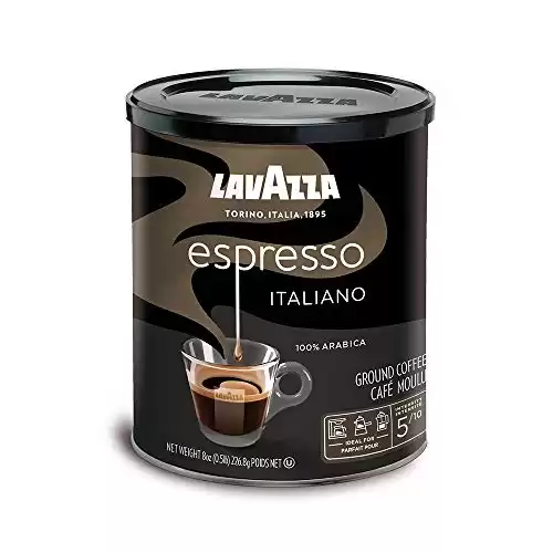 Lavazza Espresso Italiano Ground Coffee Blend, Medium Roast, 8 Ounce (Pack of 4) (Packaging May Vary) Authentic Italian, Blended And Roasted in Italy, Value Pack, Non-GMO, 100% Arabica, Rich-bodied