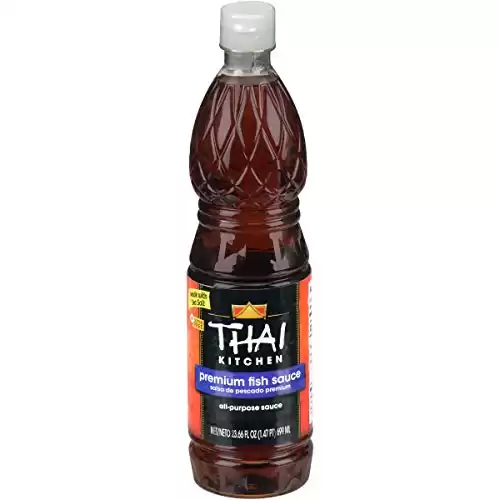 Thai Kitchen Premium Fish Sauce, 23.66 fl oz - One 23.66 Fluid Ounce Bottle of Fish Sauce Crafted for Dressings and Marinades for a Sweet, Tangy and Spicy Flavor