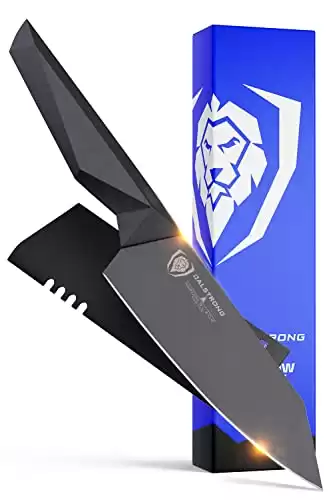 Dalstrong Chef Knife - 6 inch - Shadow Black Series - Black Titanium Nitride Coated - Razor Sharp Kitchen Knife - High Carbon 7CR17MOV-X Vacuum Treated Steel - Sheath - Chef's Knife - NSF Certifi...