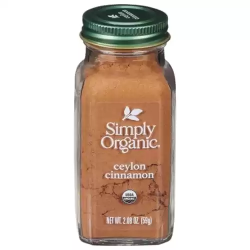 Simply Organic Ceylon Ground Cinnamon, 2.08 Ounce, Non-GMO Organic Cinnamon Powder