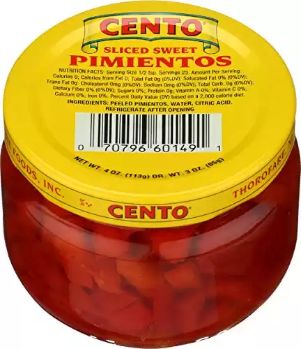 Cento Sliced Pimentos, 4 oz