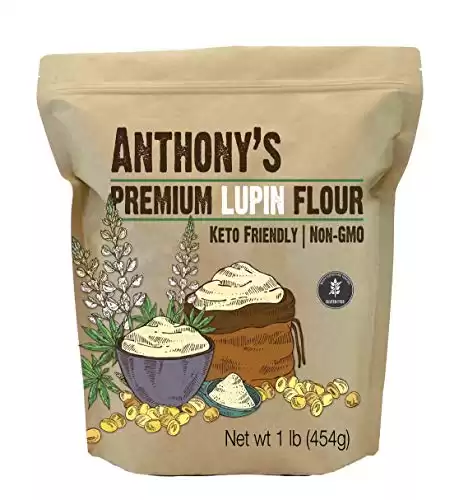 Anthony's Premium Lupin Flour, 1 Pound, Gluten Free, Non GMO, Vegan and Keto Friendly