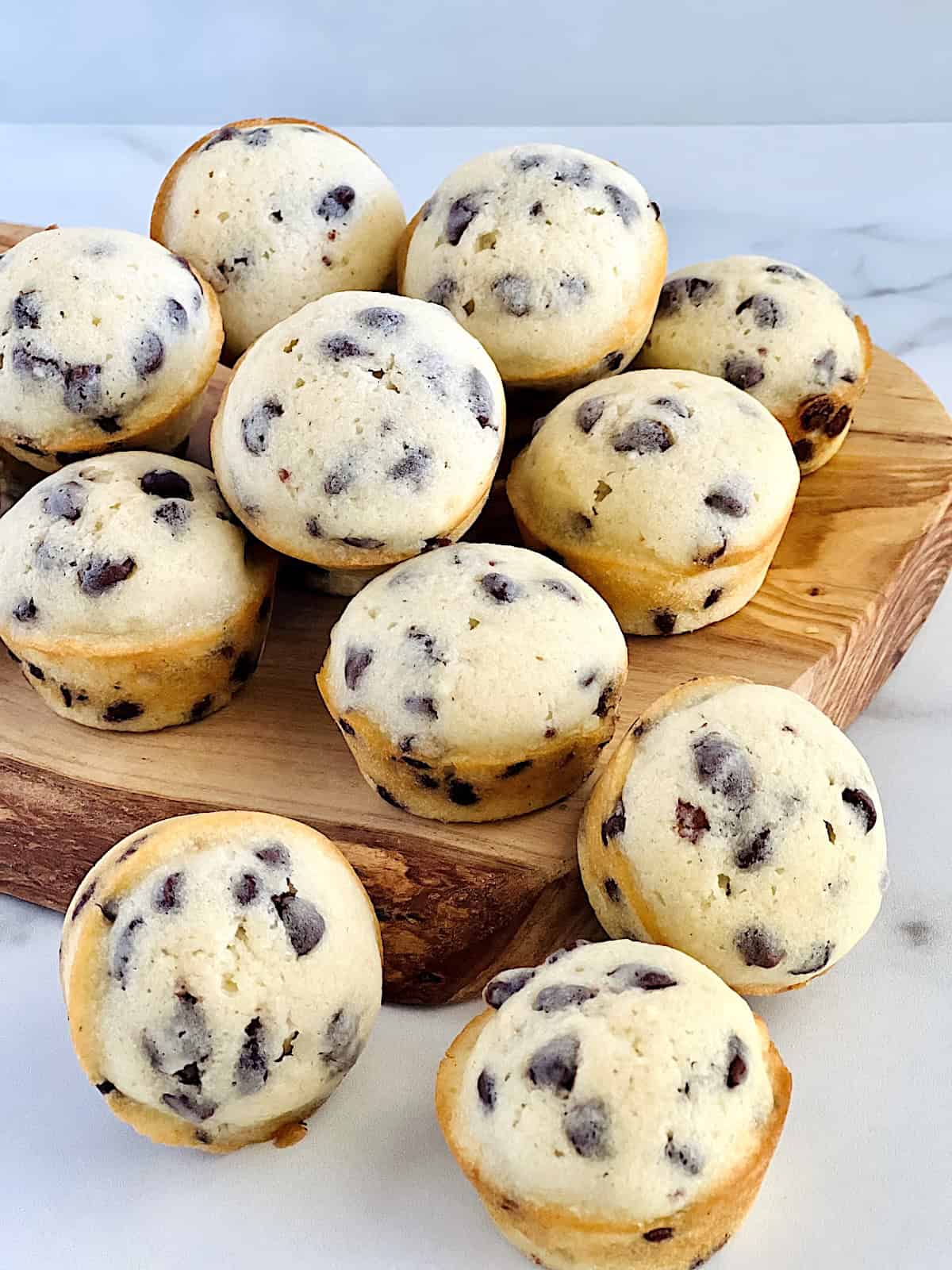 Mini Chocolate Chip Muffins Best Recipe from scratch without cake mix.