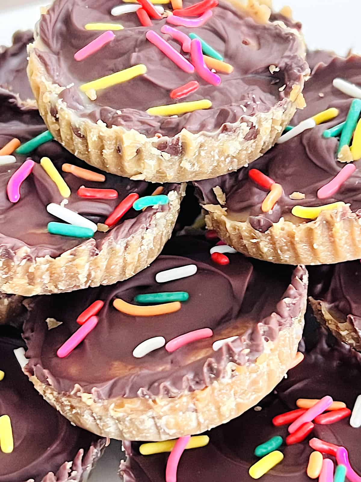 Ritz Cracker Toffee Cookies Stacked holiday crack ready to eat with liners removed