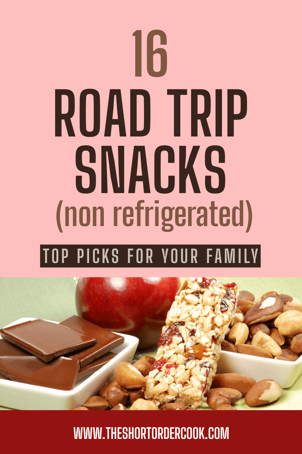 Road trip snacks non refrigerated to buy on amazon or the store for healthy easy eats when traveling.