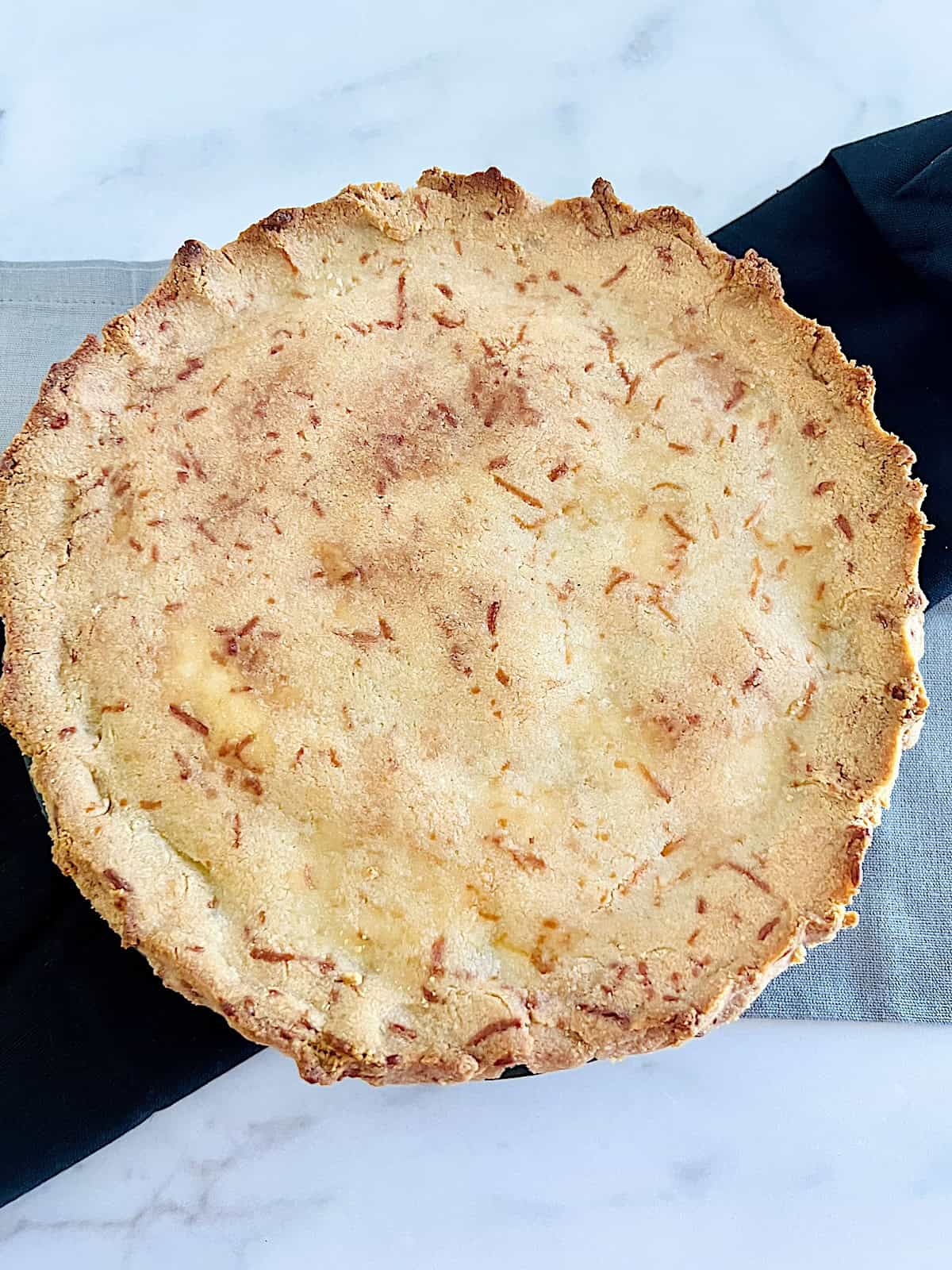 Savory Keto Pie Crust Best almond flour gluten free easy double crust recipe.