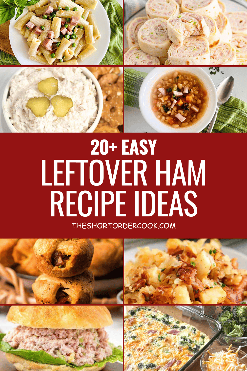 8 photos of lunch, dinner, and breakfast recipes that are made with leftover ham .