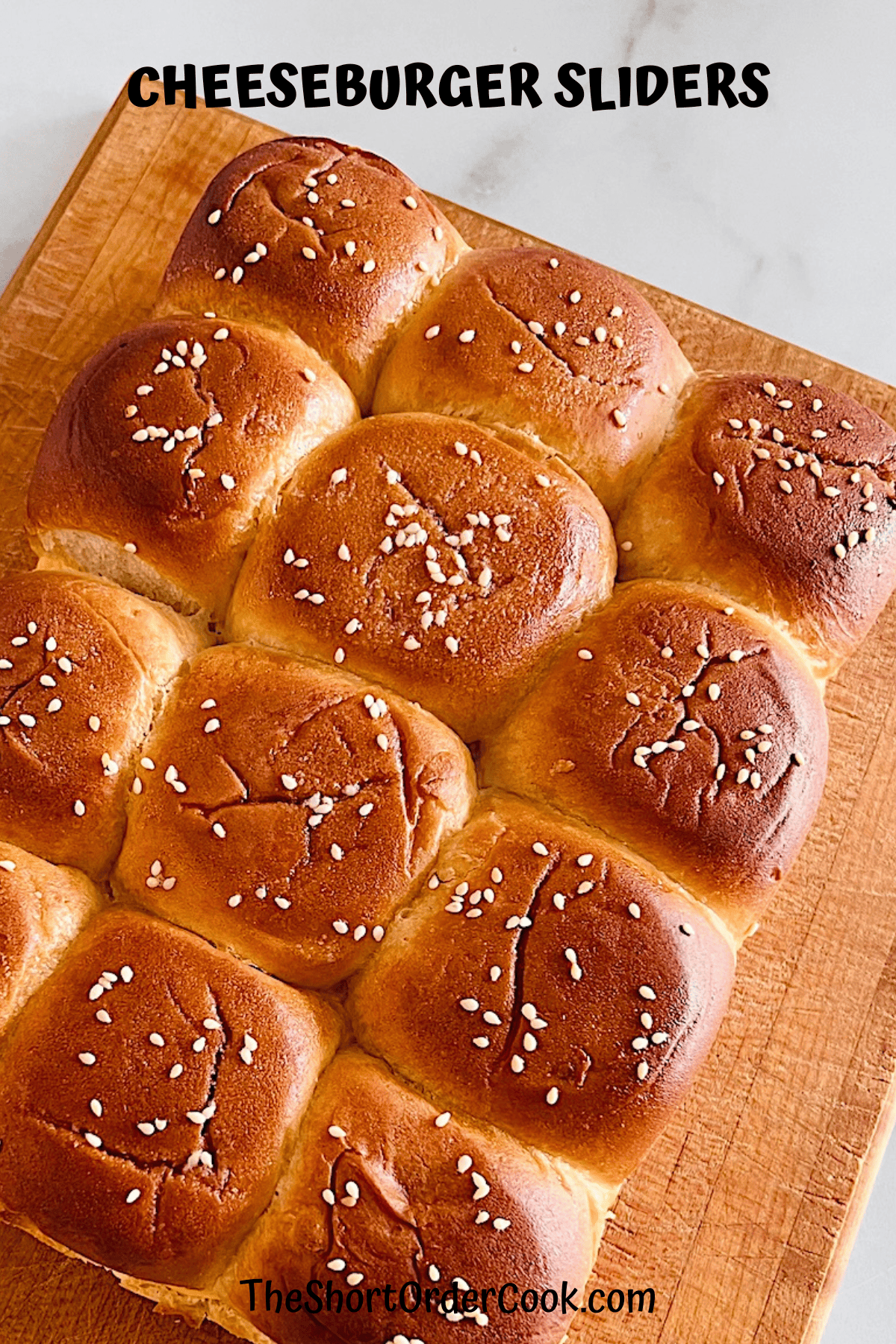 King's Hawaiian Rolls made into mini cheeseburger sliders.