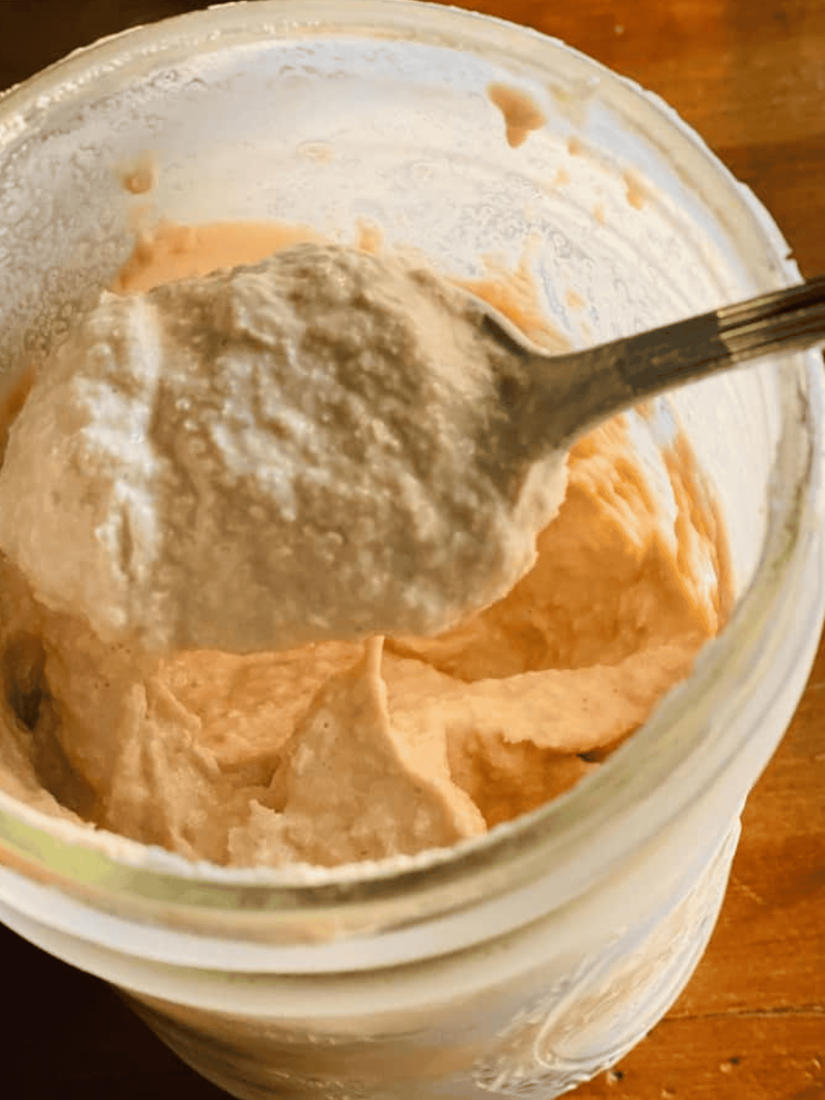 Keto Coffee Ice Cream best recipe ready to eat soft serve in a mason jar.