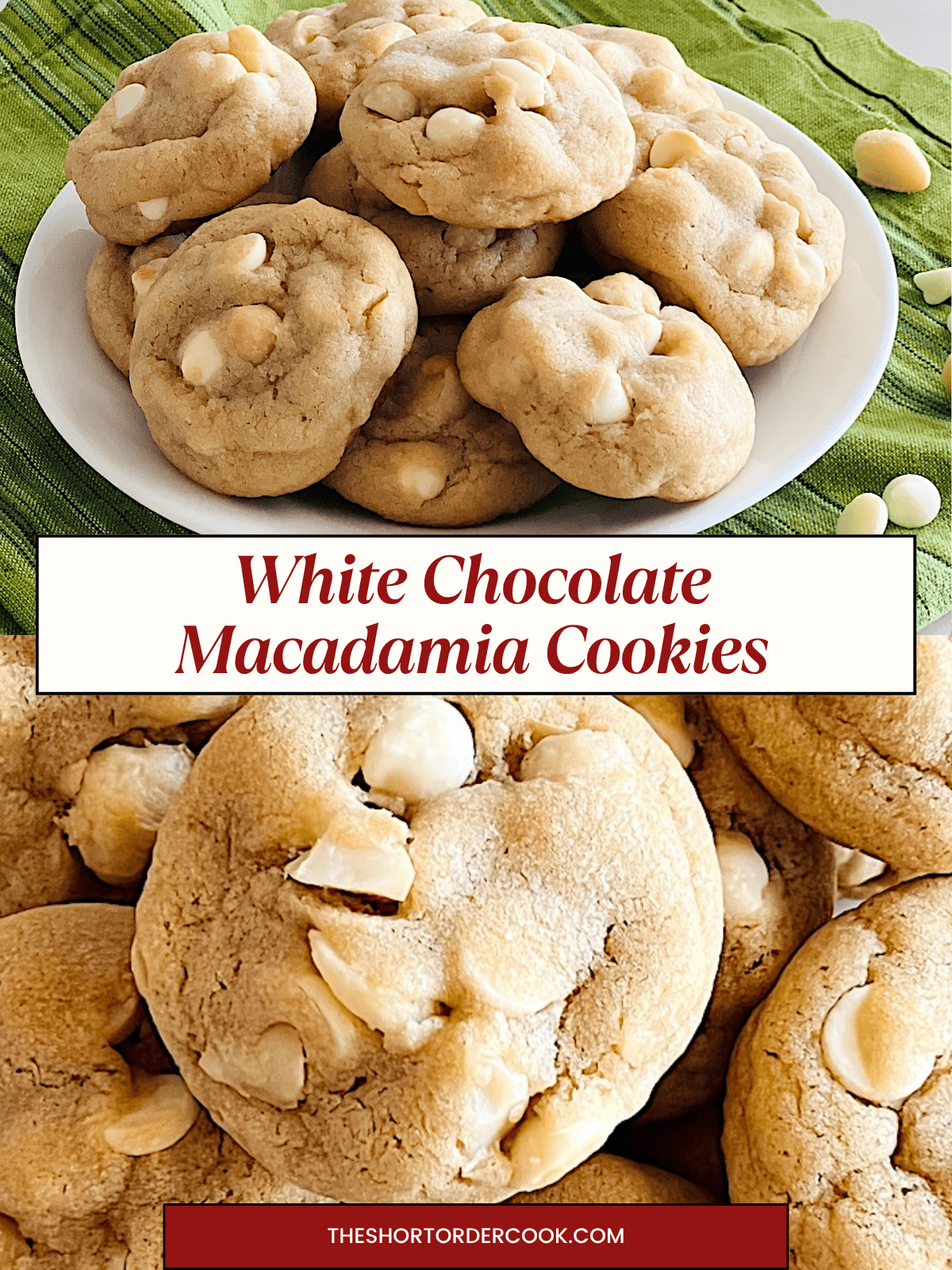White Chocolate Macadamia Cookies Two Photos